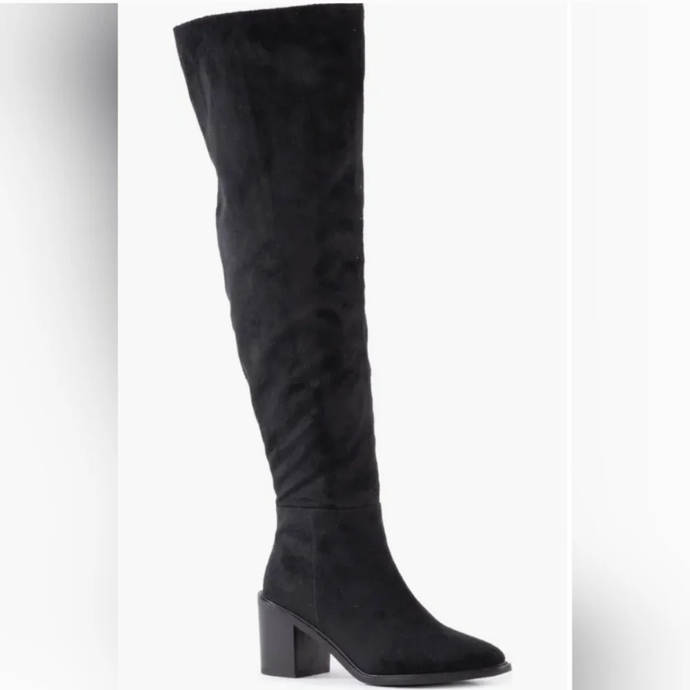 Sexy Chic Seychelles Black Microsuede OTK Boots